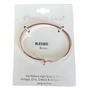 Fresh & Co Blessed Brass Bangle Bracelet